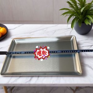 ถาดบาร์บีคิวทรงสี่เหลี่ยมขนาดใหญ่พิเศษ 40 ซม. X 24 ซม. ทำความสะอาดง่ายสำหรับย่างปลาเนื้อผลไม้ - Product Image 2