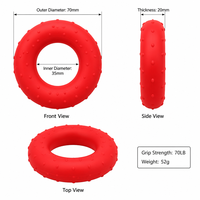 Anneau de préhension en silicone portable, étanche, durable et réutilisable pour l'entraînement de la force des doigts et des mains