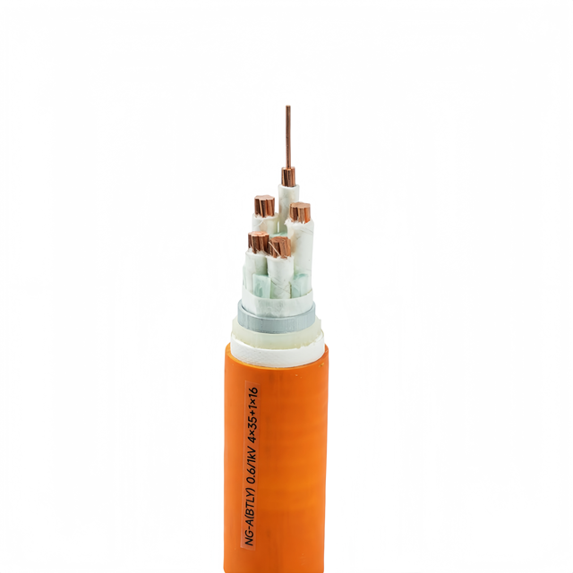 NG-A(BTLY) 0.6/1kV 4x35+1x16mm2 Copper Aluminum-Sheathed LSZH Fire-Resistant Cable for Hospitals and Data Centers