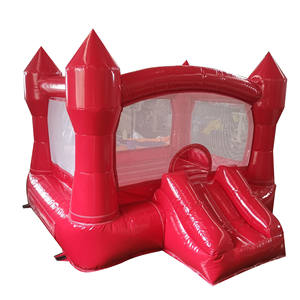 Château gonflable <span class=keywords><strong>rouge</strong></span> en PVC, structure de saut gonflable commerciale, moonwalk <span class=keywords><strong>rouge</strong></span> gonflable - Product Image 4
