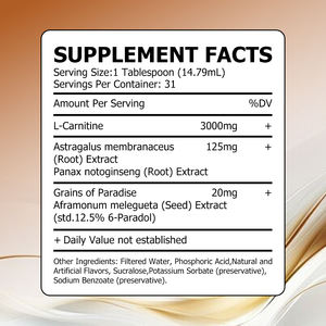 OEM ODM Slimming Oral Liquid L-Carnitine 3000MG Amplify Thermogenesis Enhance Metabolism Support Mental Focus Promote Recovery - Product Image 2