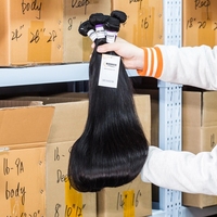 Cheveux brésiliens vierges en vison naturel, lot de 20 mèches de cheveux humains 20 v 10A, distributeur de cheveux sans traitement, échantillon gratuit