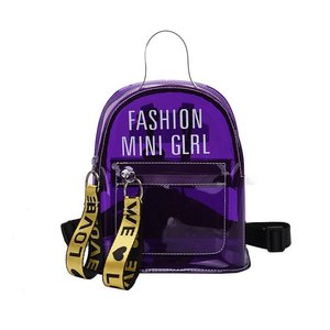 Mode coréenne <span class=keywords><strong>sac</strong></span> à dos transparent femmes décontracté PVC doublure <span class=keywords><strong>sac</strong></span> fermeture éclair gelée lettre étanche <span class=keywords><strong>cartable</strong></span> <span class=keywords><strong>sac</strong></span> à <span class=keywords><strong>main</strong></span> - Product Image 4