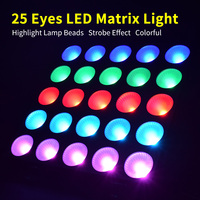 Projecteur matriciel LED 25x12W RGBW 4-en-1 DMX 5x5 Beam Wash Strobe Blinder pour bar, DJ, boîte de nuit, scène et éclairage d'ambiance