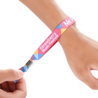 Bracelet en tissu coloré avec fermoir en plastique réglable, bracelet d'accès tissé pour festivals, concerts, événements, gymnases, clubs, sports