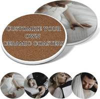 Sous-verres en céramique personnalisés avec impression UV, design de logo créatif, respectueux de l'environnement, fabrication directe en usine pour cadeaux promotionnels 100x100mm