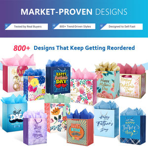 定制标志大尺寸女士礼品纸袋带手柄批发漂亮款式现货购物纸袋快速48小时发货 - Product Image 4