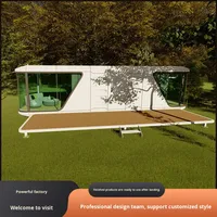 Capsule spatiale mobile d'extérieur en aluminium, style Célébrité Internet, maison EPS, gîte avec deux chambres, une cuisine et une salle de bain