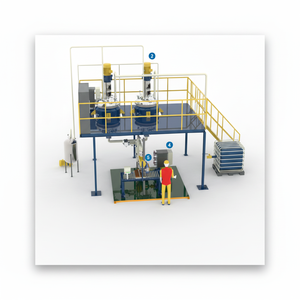 Tanque de mezcla de calefacción eléctrica de acero inoxidable, tanque de reactor, agitador, reactor, barras de pegamento de fusión en caliente, máquina de fabricación negra - Product Image 1