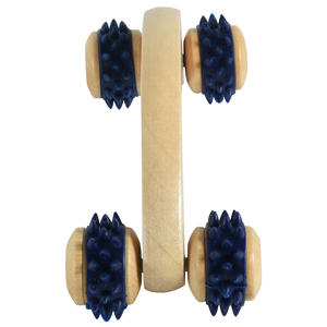 4ボール木制ハンドルローラーマッサージツール - Product Image 1