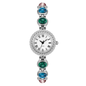 レディース高級ヴィンテージ防水合金腕時計、ガラス文字盤、ラウンドケース、クォーツムーブメント、針表示 - Product Image 6