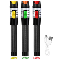 Lápiz de Luz Roja Recargable para Fibra Óptica FTTH, VFL 15/30/50mw, Probador de Cable de Fibra Óptica, Localizador Visual de Fallas