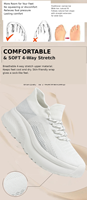 Chaussures décontractées respirantes en maille grande taille 40-46 pour hommes et femmes, chaussures de sport à bout large et épais avec semelle extérieure en MD