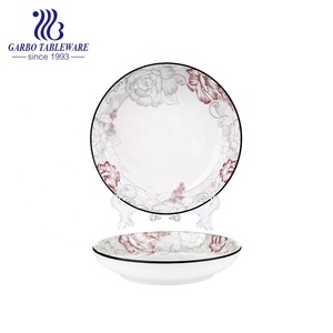 Bon marché, vente à l'<span class=keywords><strong>ancienne</strong></span> et à l'<span class=keywords><strong>ancienne</strong></span>, <span class=keywords><strong>assiette</strong></span> à dessert en <span class=keywords><strong>porcelaine</strong></span> blanche <span class=keywords><strong>de</strong></span> 7 pouces avec plaque latérale en céramique imprimée <span class=keywords><strong>de</strong></span> Chine émaillée - Product Image 3