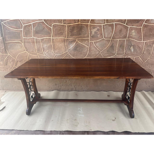 <b>Solid</b> Wood Dining <b>Table</b> Rectangular Top Classic Base <b>Wooden</b> Furniture Modern Restaurant Home Interior Design - Product Image 3