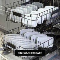Conteneur alimentaire en plastique PP personnalisé, réutilisable, jetable, pour plats à emporter, salades, repas préparés, soupes, bento, boîte de transport et emballage