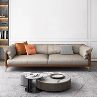Canapé de bureau sectionnel droit en cuir PU et éponge haute densité, simple, durable, écologique, moderne, pour réception et réunions professionnelles
