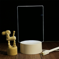 Tableau d'écriture effaçable Creative DIY LED message Luminous Note acrylique Writing board light