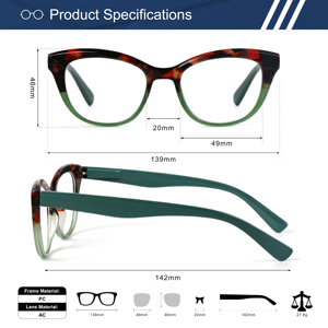 <span class=keywords><strong>Gafas</strong></span> de Lectura con Lentes de Ojo de Gato, Precio de Fábrica, Venta al por Mayor, Montura de PC Transparente y Duradera, <span class=keywords><strong>Gafas</strong></span> <span class=keywords><strong>Presbicia</strong></span> para Mujer - Product Image 3