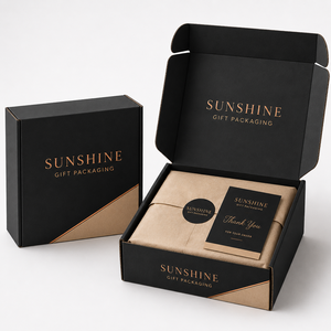 Custom Fancy Design Luxury <b>Gift</b> <b>Large</b> Black Color Corrugated Cardboard Paper Package Packaging Shipping Mailer Shoes <b>Boxes</b> - Product Image 2
