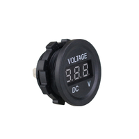 A27 Tahan Air Panel Mount 6-30V Voltmeter Digital untuk 12V 24V Mobil Kemping Marine