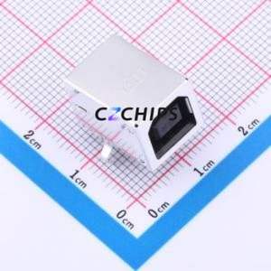 670687041 USB Connector Bent Lead Through Hole Connector Type-B USB 2.0 Female Right Angle Insert - Product Image 1