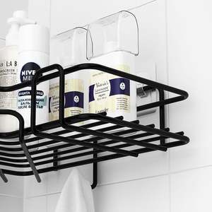 Étagère d'angle murale sans perçage pour salle de bain, panier de rangement de haute qualité pour accessoires de douche - Product Image 5