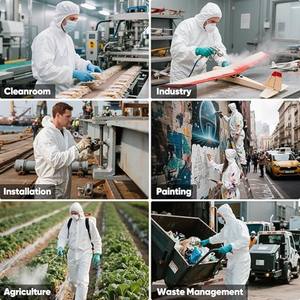 Combinaisons de protection Junlong, microporeuses, respirantes, isolantes, bottes anti-éclaboussures, imperméables, type 5/6, approuvées pour les biologiques - Product Image 6