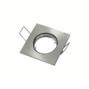 Square Support For GU10 Recessed <b>Spotlight</b> 80x80 Satin Silver - Product Image 3