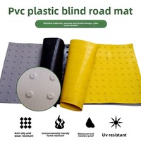 Tapis antidérapant tactile en PVC Duonika 120x60cm, couleur jaune et noir, imperméable, résistant aux UV, antidérapant pour les espaces publics