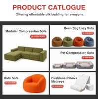 Sofa Modular Bentuk L Premium, Sofa Bed Kain Kompresi untuk Hotel Apartemen, Furnitur Custom OEM ODM