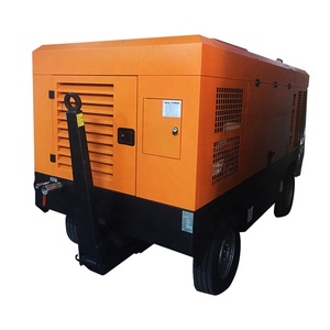뜨거운 판매 37kw 8bar160cfm 휴대용 모바일 디젤 산업용 광산 나사 압축기 드릴링 머신 2 륜 고정식 모터 - Product Image 4
