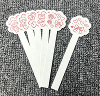 Bandes de papier test de parfum personnalisées OEM, motif dessin au trait rouge, couple de la Saint-Valentin, rose, nœud, cœur, enveloppe, festonné, avec logo personnalisé