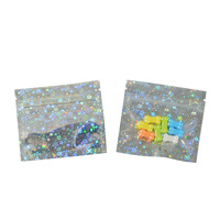 Mini pochette refermable de 1g à imprimé UV personnalisée en stock, pochette plate à fermeture éclair, 3 sacs en mylar à fermeture éclair latérale pour produits gommeux comestibles