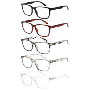 Lunettes de lecture carrées personnalisées d'usine, <span class=keywords><strong>pas</strong></span> chères, tendance, de haute qualité, avec charnières à ressort, <span class=keywords><strong>verres</strong></span> transparents anti-lumière bleue, pour hommes et femmes - Product Image 1