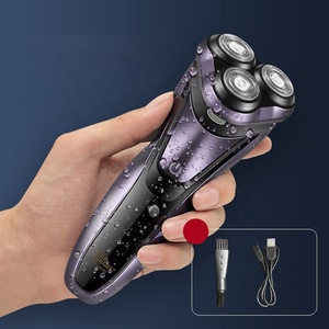 Cabezales de <span class=keywords><strong>Afeitado</strong></span> Flotantes 3D, Maquinilla de Afeitar Rotativa Impermeable con Triple Cuchilla, Recargable por USB, Lavable, <span class=keywords><strong>para</strong></span> Afeitar el Cuerpo de Hombres - Product Image 1