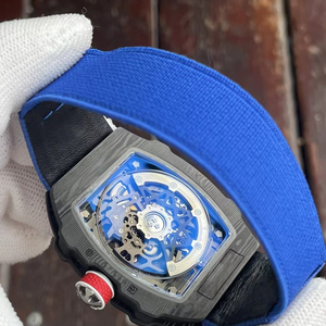 Relojes mecánicos de lujo al por mayor, de marca, con diseño hueco, de alta calidad, de fibra de carbono, cuadrados, para hombre. - Product Image 4