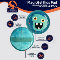 Compresse froide/chaude réutilisable de qualité supérieure Badu OEM ODM en gel et PVC pour enfants 10x10cm – Soulagement de la douleur et réduction de la chaleur physique