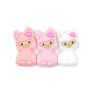 Gran oferta, cuentas masticables para dentición de bebé de grado alimenticio, abalorios de silicona <span class=keywords><strong>Lama</strong></span> personalizados de animales, cuentas focales para bolígrafos - Product Image 5