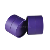 Prix compétitif, échantillon personnalisé, tubes d'emballage cylindriques ronds, boîtes en papier, boîte à bijoux ronde de luxe de petite taille, couleur violet foncé