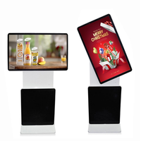 Pantalla táctil de 43 pulgadas, quiosco de vídeo digital LCD giratorio automático para publicidad e iluminación interior