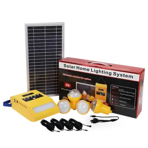 Mini sistema de energia solar portátil 20w, para gerar eletricidade doméstica e led kits de iluminação interna