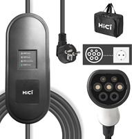 Chargeur Ev Portable 10-32a, courant réglable, 7,4 kw, pour maison, Type 2, Iec 62196, chargeur Evse pour voiture électrique