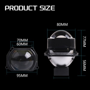 Sanvi A3 12V 6000K LED Projector Lens Fashion 58W Car Light Headlights for Front Lamp Low and High Beam - Product Image 6