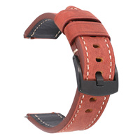 Correa de Reloj de Cuero de Primera Calidad, Estilo Vintage, de Cuero Crazy Horse, para Relojes Inteligentes, en Varios Colores y Tamaños