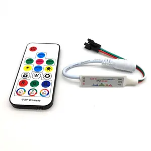 Controlador LED RF Mini 17Key DC 5-24V SPI, sincronización de música, controlador de luz LED de Color de sueño para tira SK6812 WS2811 WS2812B