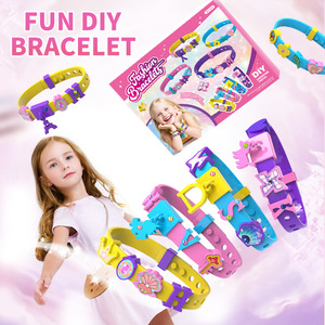 Wholesale Custom <b>DIY</b> Silicone Bracelet Cartoon Cute Stickers Girls Bracelet Making <b>Kit</b> for Teen Girls 7-12 Years - Product Image 2