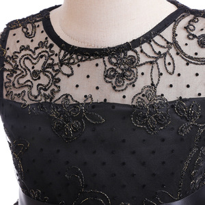 Abito da ballo estivo formale in pizzo floreale senza maniche stile principessa per bambine da 3 <span class=keywords><strong>a</strong></span> 12 anni - Product Image 4