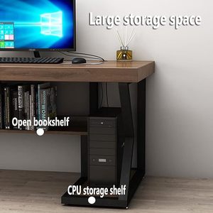Scrivania del Computer <span class=keywords><strong>con</strong></span> libreria e UPC Stand camera da letto <span class=keywords><strong>soggiorno</strong></span> sala studio sala giochi PC scrivania scrivania da gioco tavolo da gioco - Product Image 5