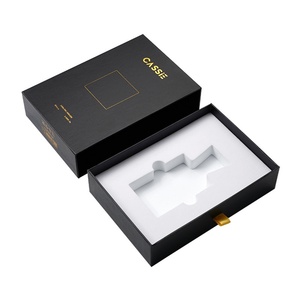 <b>Black</b> Recyclable Packaging <b>Box</b> for Perfume Custom Luxury Empty Perfume <b>Box</b> Sliding Out Pull-out Cardboard Drawer <b>Box</b> - Product Image 5